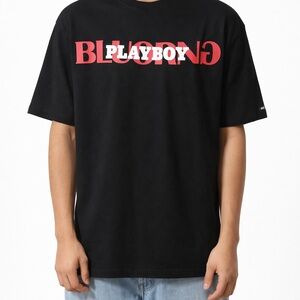 PLAYBOY Black and Red Graphic Tee